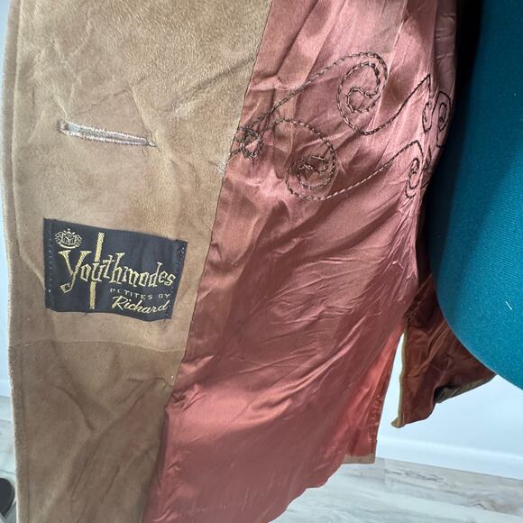 Vintage 1960s Youthmodes Petites Tan Suede Coat w Real Mink Collar, Union Made - Picture 6 of 16